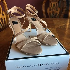 WHBM Shoes :Adrianna Patent Strappy